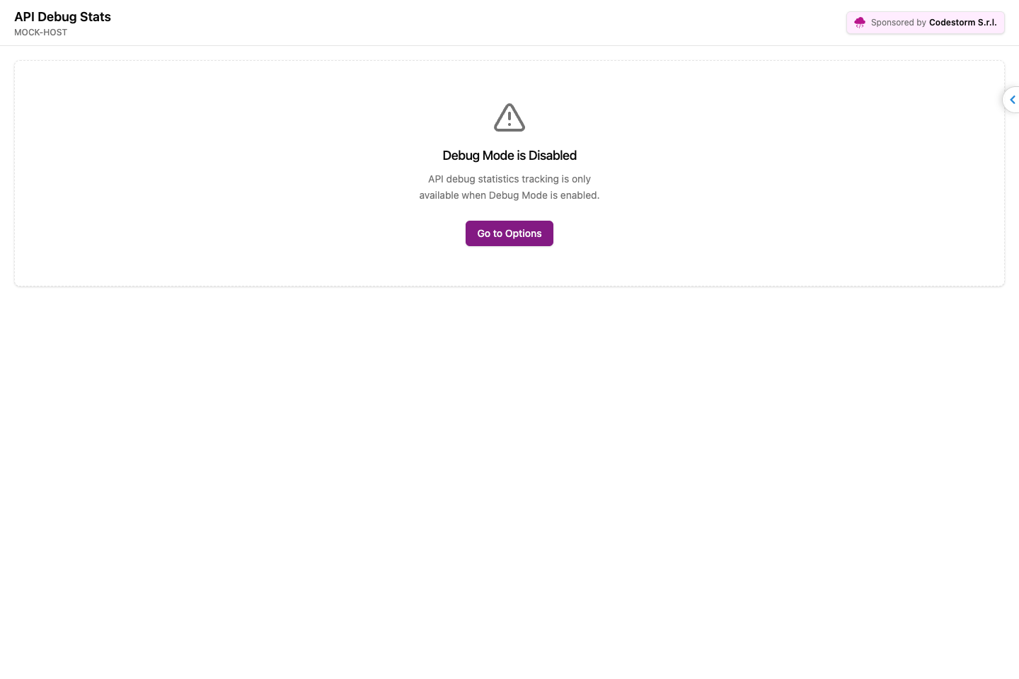 API Statistics screenshot