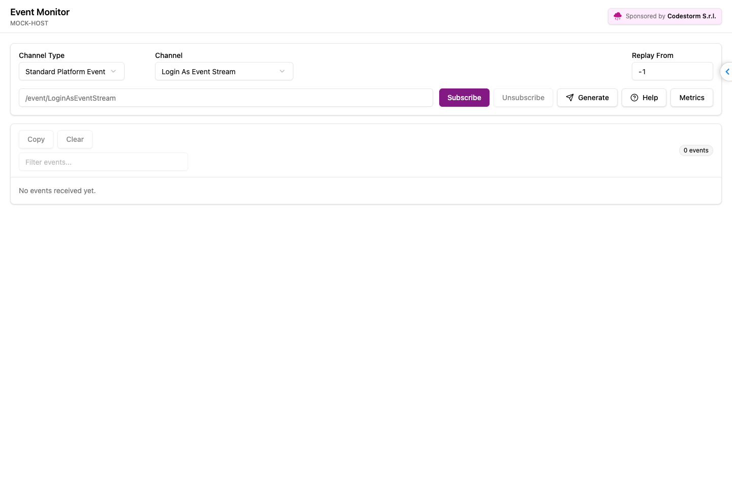 Event Monitor screenshot