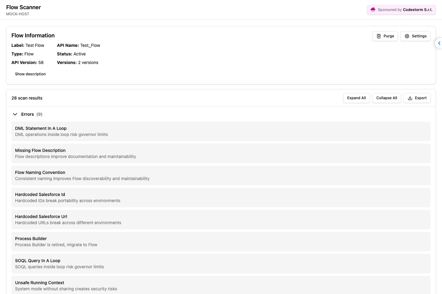 Flow Scanner screenshot