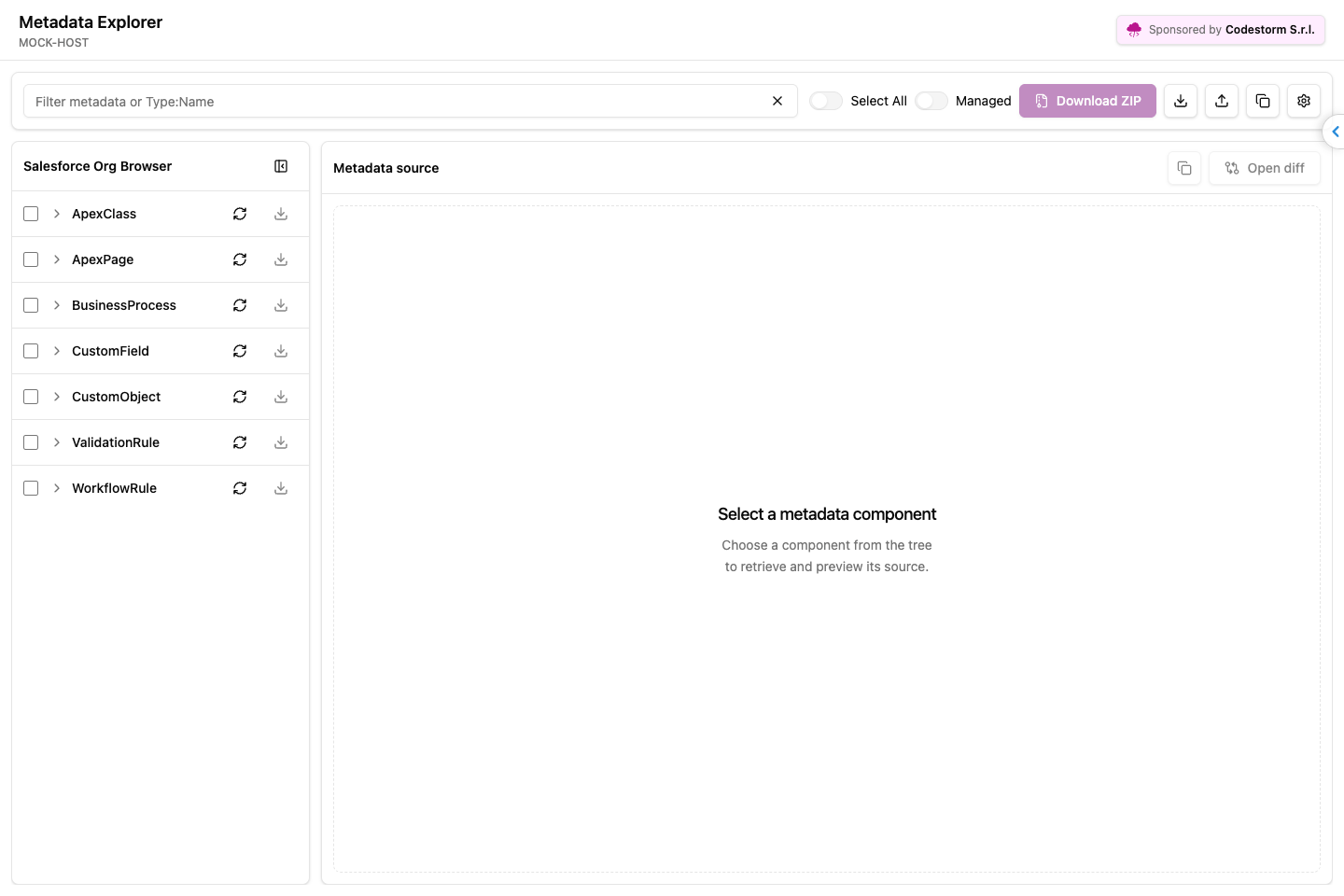 Download Metadata screenshot
