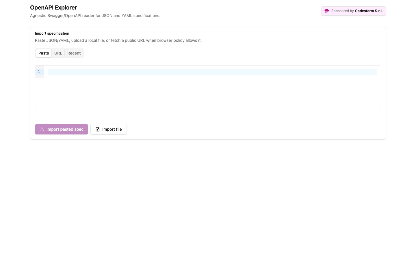 OpenAPI Explorer screenshot