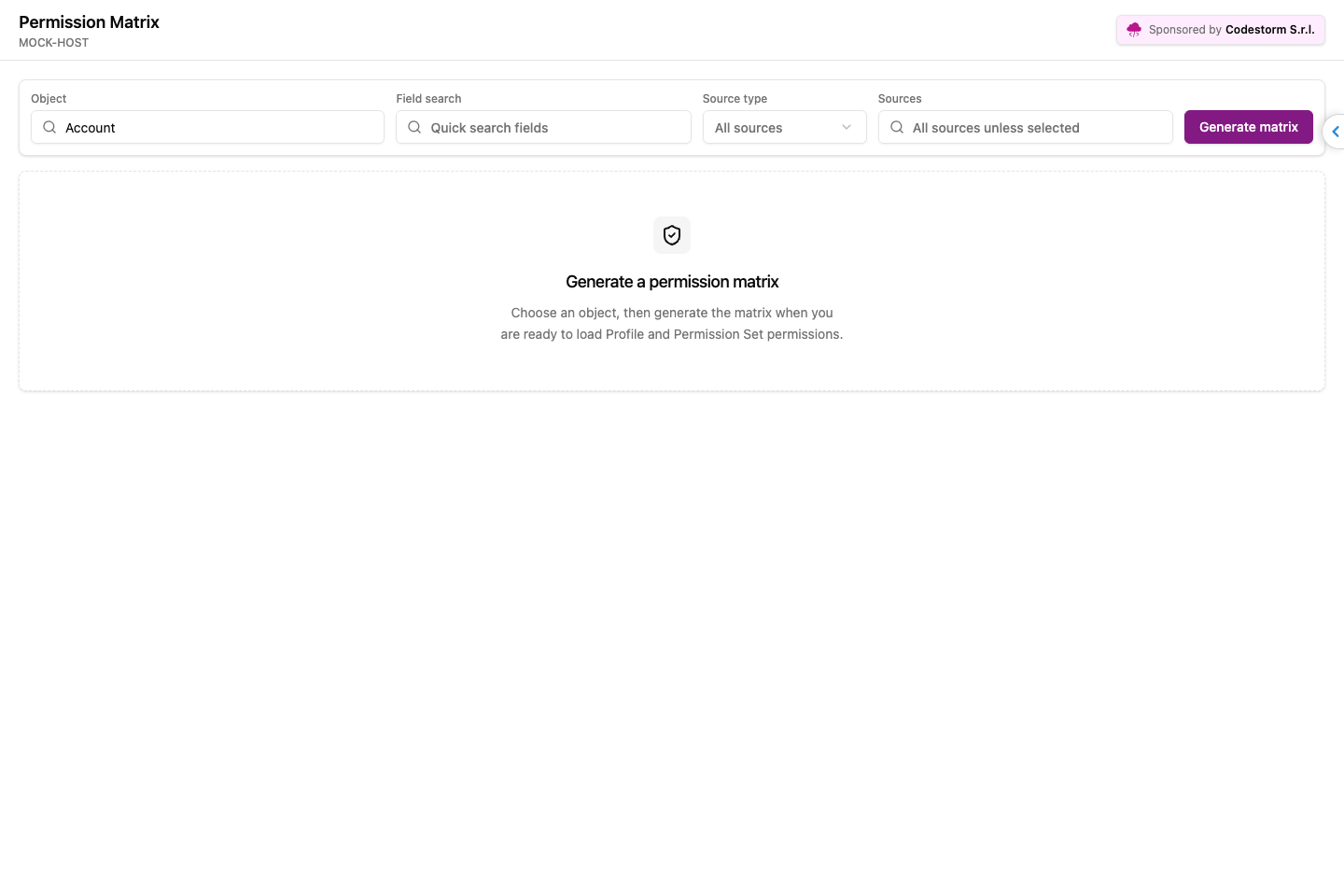 Permission Matrix screenshot